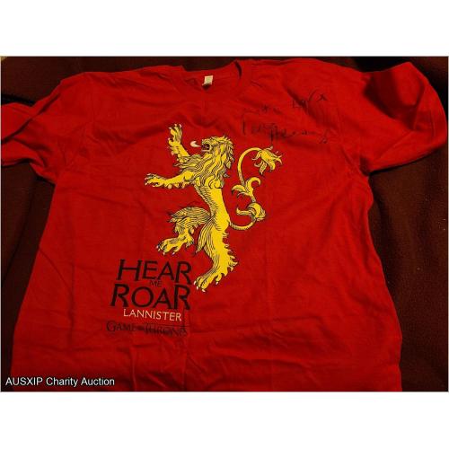 Autographed Lena Headey Game of Thrones Hear Me Roar House Lannister T-Shirt [HOB] [LB]