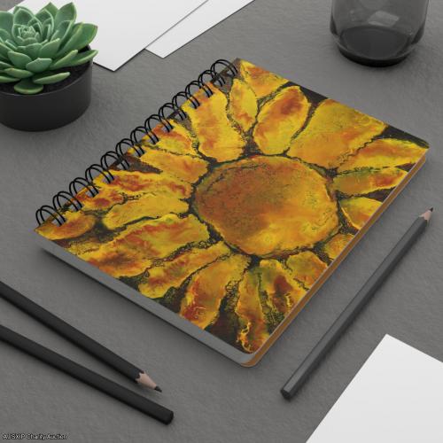 Original Art by Renee O'Connor - Art Cover Notebook - Sunflowers 5 x 7 [HOB] [MD]