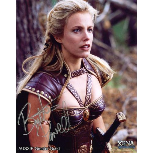 Autographed Brittney Powell as Valkyrie Brunhilda 8 x 10 [HOB] [W]