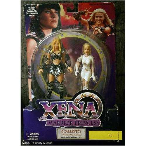 ToyBiz 1999 Xena Warrior Princess Grieving Callisto & Hope  Action Figure [HOB]