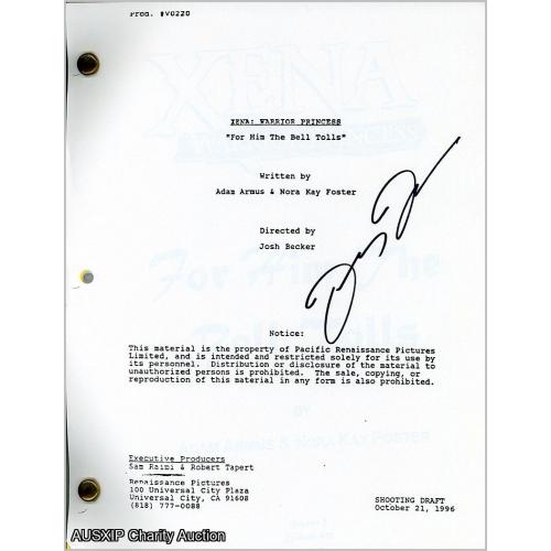 Autographed Lucy Lawless Xena Shooting Draft Script For Him The Bell Tolls [Starship]