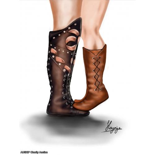 Xena and Gabrielle Artwork Poster by Hayriye Makas Uygun 11 x 14 [Starship] [MD]
