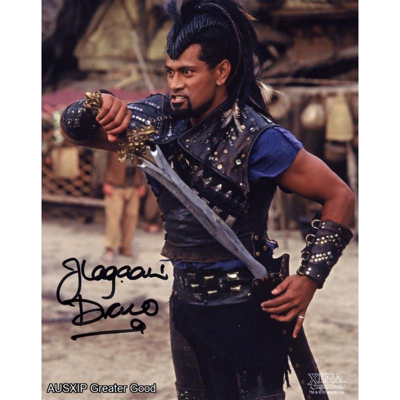 Autographed Jay Laga'aia as Draco 8 x 10 [HOB] [W]