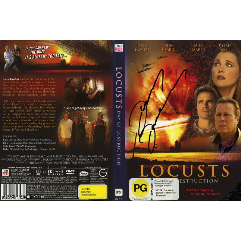 Autographed Lucy Lawless DVD Locusts Day of Destruction Movie [Starship] [W]