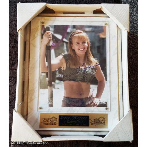Autographed Renee O'Connor as Gabrielle Plaque [HOB] [W]