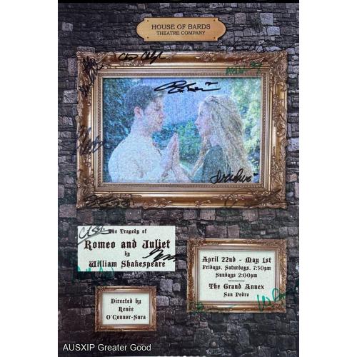 Autographed Renee O'Connor and House of Bards Cast Poster of Romeo and Juliet [HOB] [W]