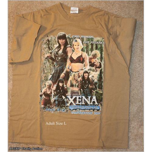 Official Xena Two Women, One Journey 2001 Convention T-Shirt by Creation Entertainment [HOB]