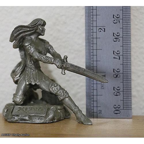 RARE: Official Comstock Xena Pewter Figurine with Sword [HOB] [W]