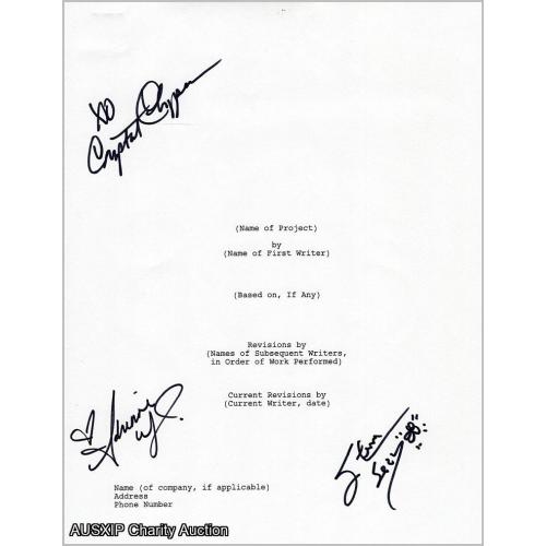 Autographed Xena: The Movie Script by Katherine Fugate [HOB]