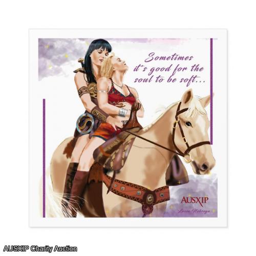 Sticker: Xena and Gabrielle On Argo Sometimes It's Good For The Soul To Be Soft (1 Piece) [HOB] [MD]