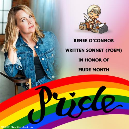 Renee O'Connor Written & AUTOGRAPHED Sonnet In Honor of Pride Month [HOB]